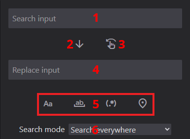 Search window layout